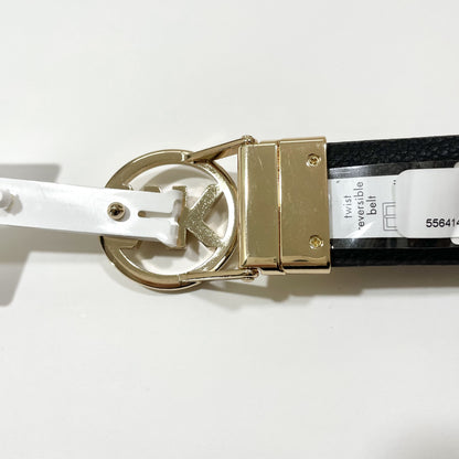 マイケルコース ベルト XL リバーシブル ロゴ レディース 総柄 茶 黒