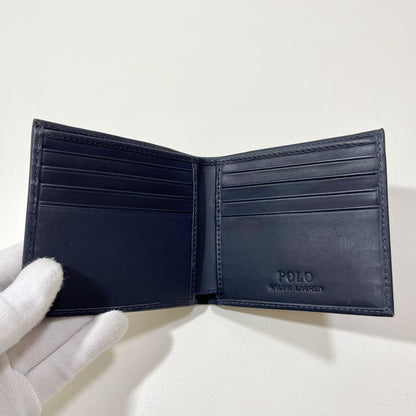 ポロラルフローレン 折り財布 二つ折り ウォレット ベア 刺繍 紺 ネイビー