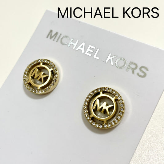 MICHAEL KORS マイケルコース ピアス アクセサリー レディース サークル ロゴ MK 上品 おしゃれ 可愛い ゴールド