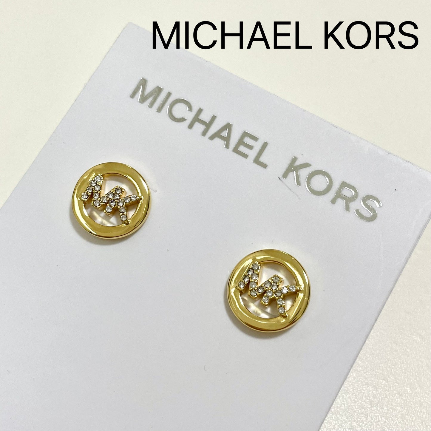 MICHAEL KORS マイケルコース ピアス アクセサリー レディース サークル ロゴ MK 上品 おしゃれ 可愛い ゴールド