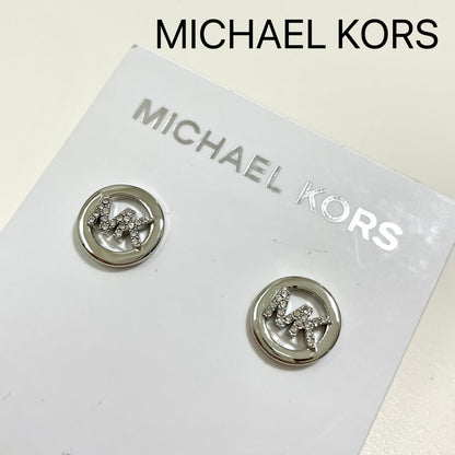 MICHAEL KORS マイケルコース ピアス アクセサリー レディース サークル ロゴ MK 上品 可愛い おしゃれ シルバー
