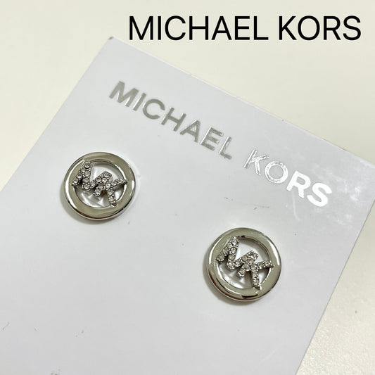 MICHAEL KORS マイケルコース ピアス アクセサリー レディース サークル ロゴ MK 上品 可愛い おしゃれ シルバー