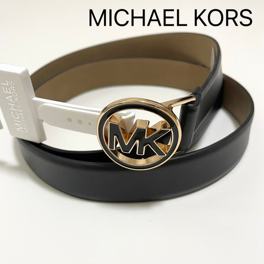 MICHAEL KORS マイケルコース ベルト XL レディース MK バックル シンプル ロゴ 大きいサイズ 黒 ブラック