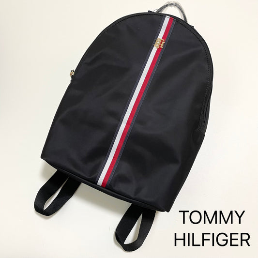 TOMMY HILFIGER トミーヒルフィガー リュックサック バックパック シンプル レディース 紺 ネイビー トリコロール