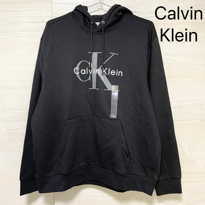 Calvin Klein Jeans カルバンクライン ジーンズ パーカー L 長袖 フード ロゴ プリント メンズ  ブラック