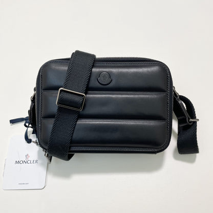 MONCLER モンクレール ショルダーバッグ クロスボディ キルティング 斜め掛け レザー シンプル 黒 ブラック 新品未使用