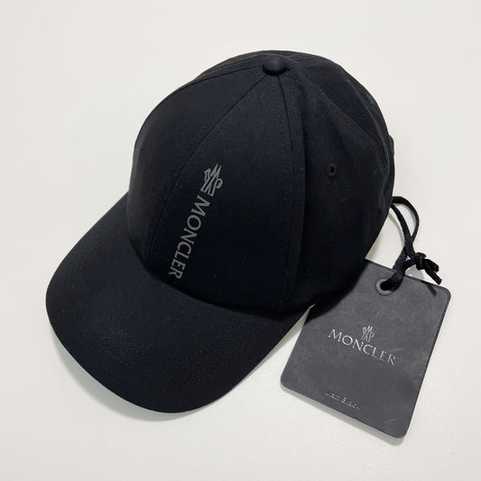 MONCLER モンクレール ベースボーキャップ 帽子 ロゴ シンプル プリント メンズ レディース 黒 ブラック 新品未使用