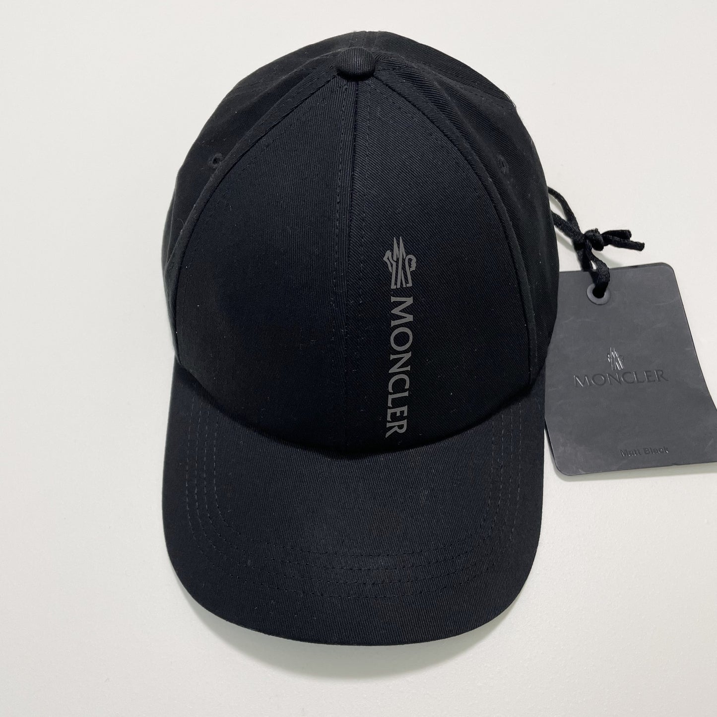 MONCLER モンクレール ベースボーキャップ 帽子 ロゴ シンプル プリント メンズ レディース 黒 ブラック 新品未使用