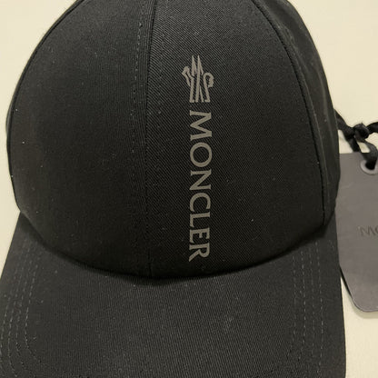 MONCLER モンクレール ベースボーキャップ 帽子 ロゴ シンプル プリント メンズ レディース 黒 ブラック 新品未使用