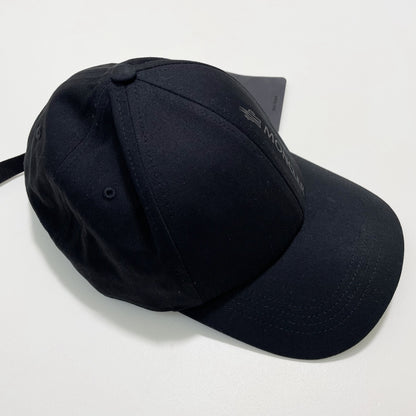 MONCLER モンクレール ベースボーキャップ 帽子 ロゴ シンプル プリント メンズ レディース 黒 ブラック 新品未使用