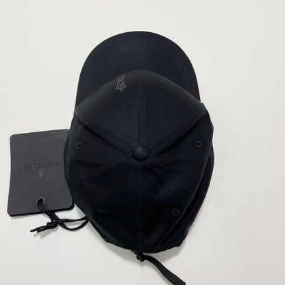 MONCLER モンクレール ベースボーキャップ 帽子 ロゴ シンプル プリント メンズ レディース 黒 ブラック 新品未使用