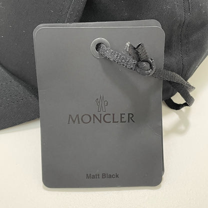 MONCLER モンクレール ベースボーキャップ 帽子 ロゴ シンプル プリント メンズ レディース 黒 ブラック 新品未使用