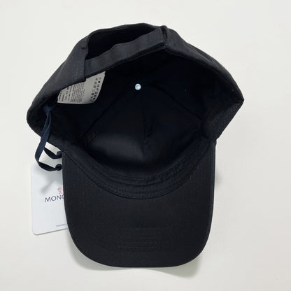 MONCLER モンクレール ベースボーキャップ 帽子 ロゴ ワッペン ハート シンプル おしゃれ 黒 ブラック 新品未使用