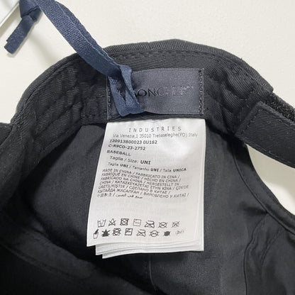 MONCLER モンクレール ベースボーキャップ 帽子 ロゴ ワッペン ハート シンプル おしゃれ 黒 ブラック 新品未使用