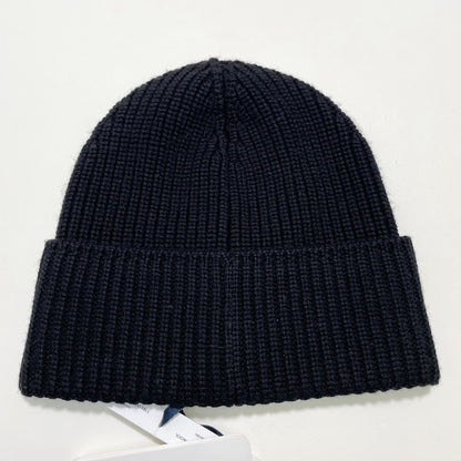 MONCLER モンクレール ニットキャップ ニット帽 帽子 ロゴ ユニセックス 刺繍 メンズ レディース ブラック 新品未使用