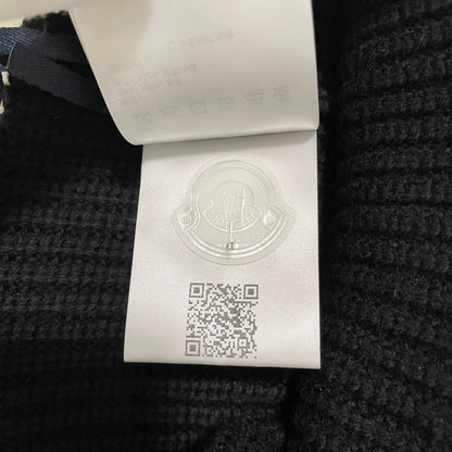 MONCLER モンクレール ニットキャップ ニット帽 帽子 ロゴ ユニセックス 刺繍 メンズ レディース ブラック 新品未使用