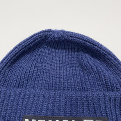 MONCLER モンクレール ニットキャップ ニット帽 帽子 ロゴ ユニセックス メンズ レディース 紺 ネイビー 新品未使用