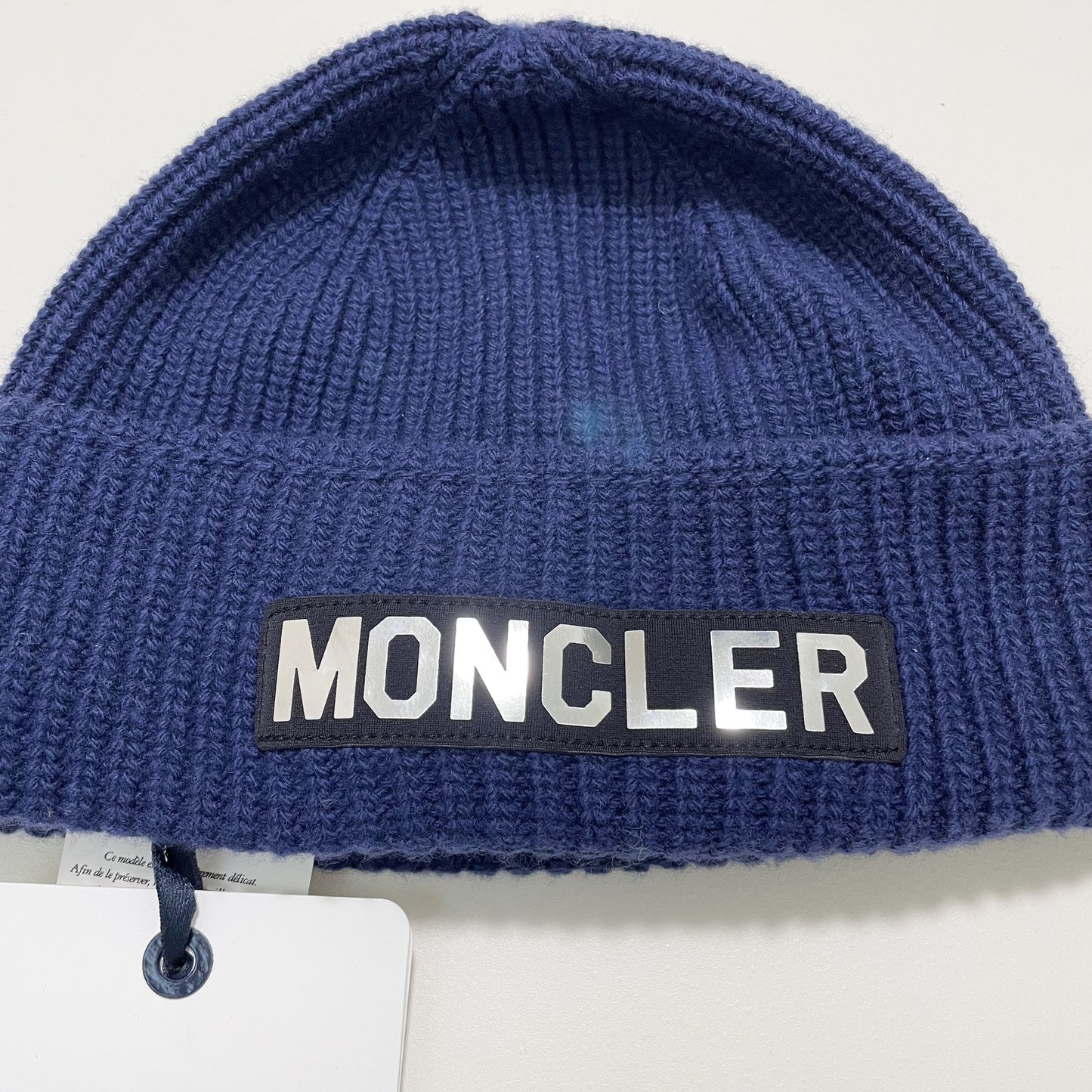 MONCLER モンクレール ニットキャップ ニット帽 帽子 ロゴ ユニセックス メンズ レディース 紺 ネイビー 新品未使用