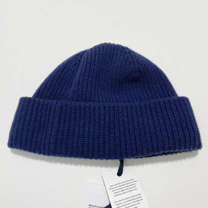 MONCLER モンクレール ニットキャップ ニット帽 帽子 ロゴ ユニセックス メンズ レディース 紺 ネイビー 新品未使用