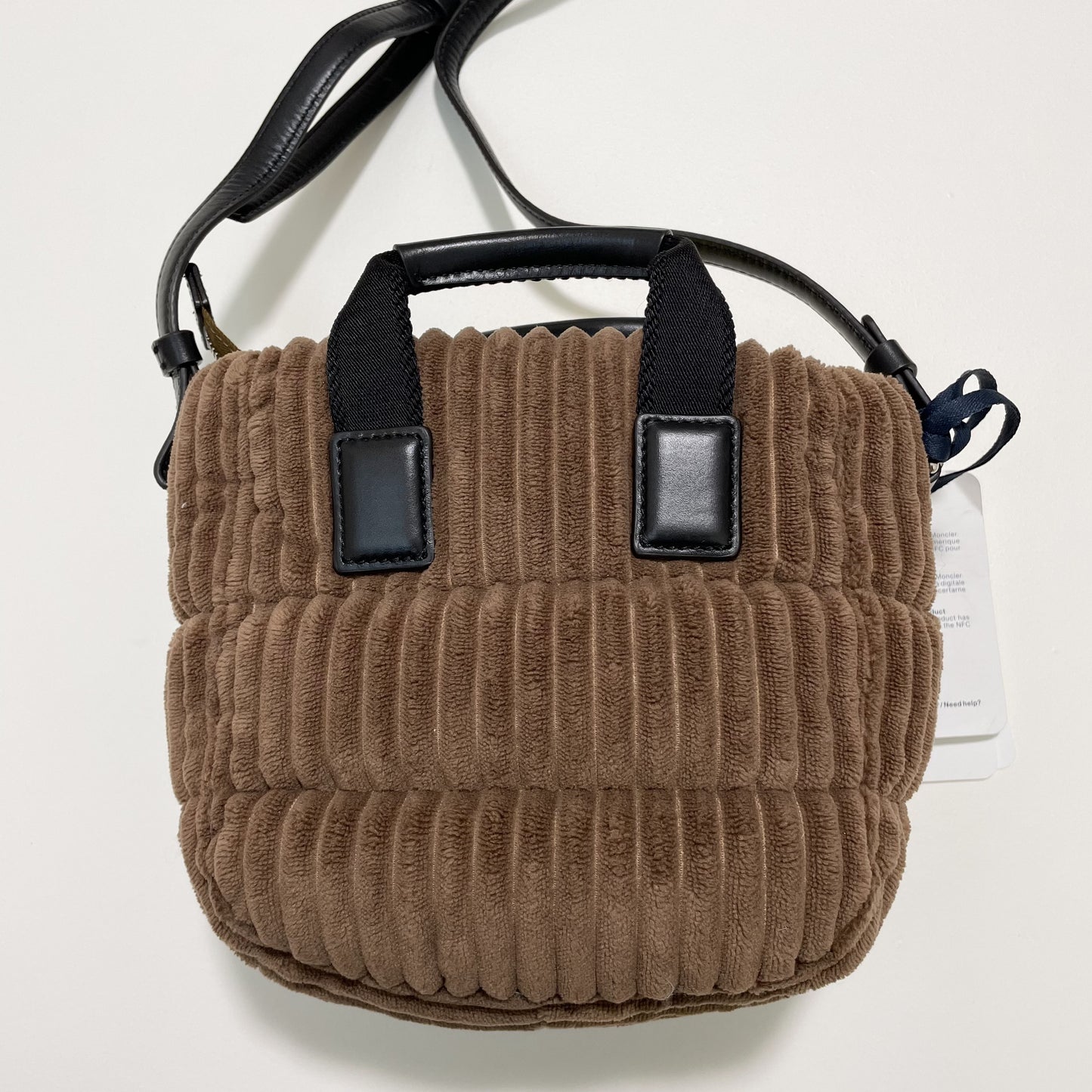 MONCLER モンクレール ショルダーバッグ ハンドバッグ コーデュロイ ダウン ミニバッグ レディース ブラウン 新品未使用