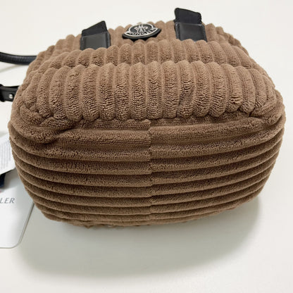 MONCLER モンクレール ショルダーバッグ ハンドバッグ コーデュロイ ダウン ミニバッグ レディース ブラウン 新品未使用