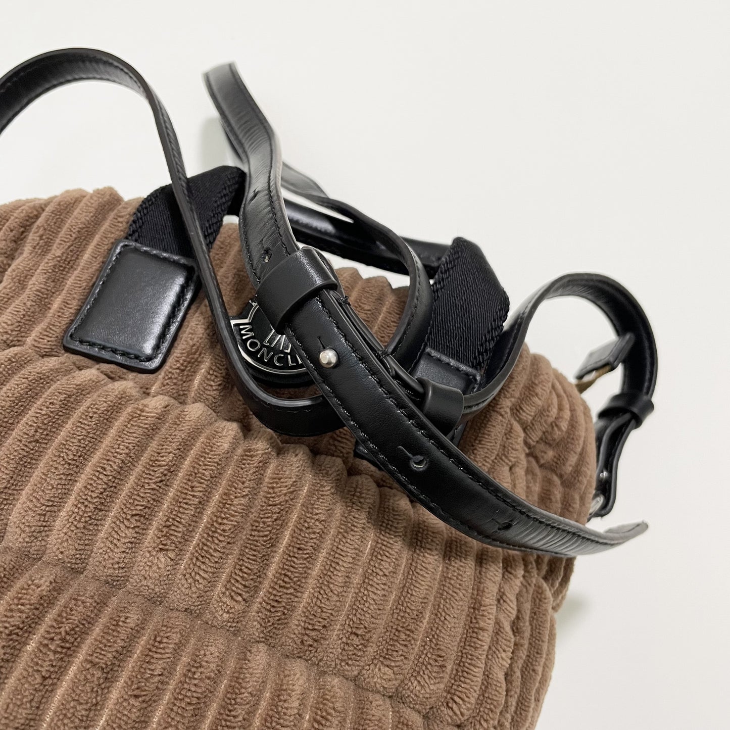 MONCLER モンクレール ショルダーバッグ ハンドバッグ コーデュロイ ダウン ミニバッグ レディース ブラウン 新品未使用