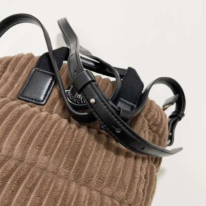 MONCLER モンクレール ショルダーバッグ ハンドバッグ コーデュロイ ダウン ミニバッグ レディース ブラウン 新品未使用
