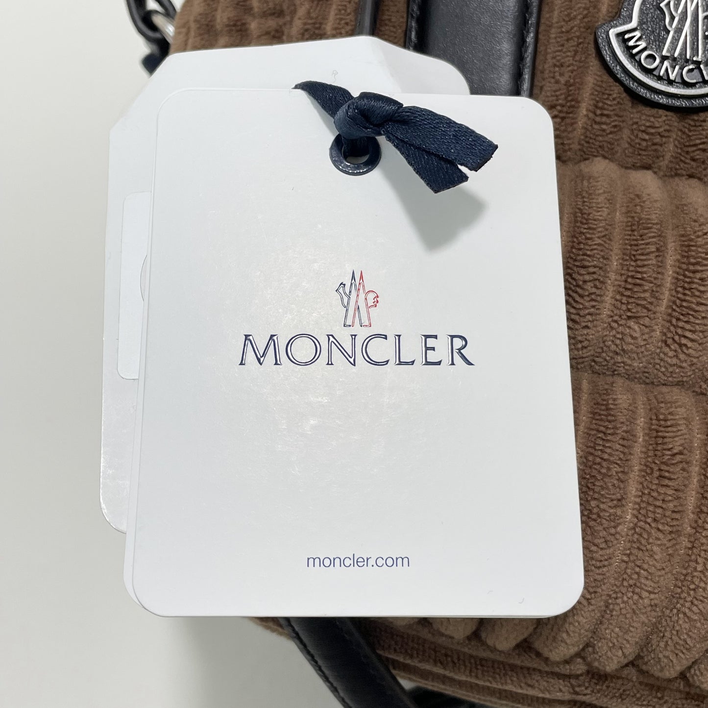 MONCLER モンクレール ショルダーバッグ ハンドバッグ コーデュロイ ダウン ミニバッグ レディース ブラウン 新品未使用