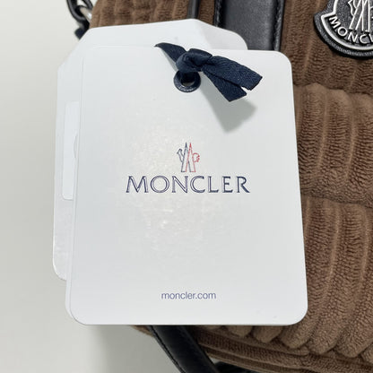 MONCLER モンクレール ショルダーバッグ ハンドバッグ コーデュロイ ダウン ミニバッグ レディース ブラウン 新品未使用