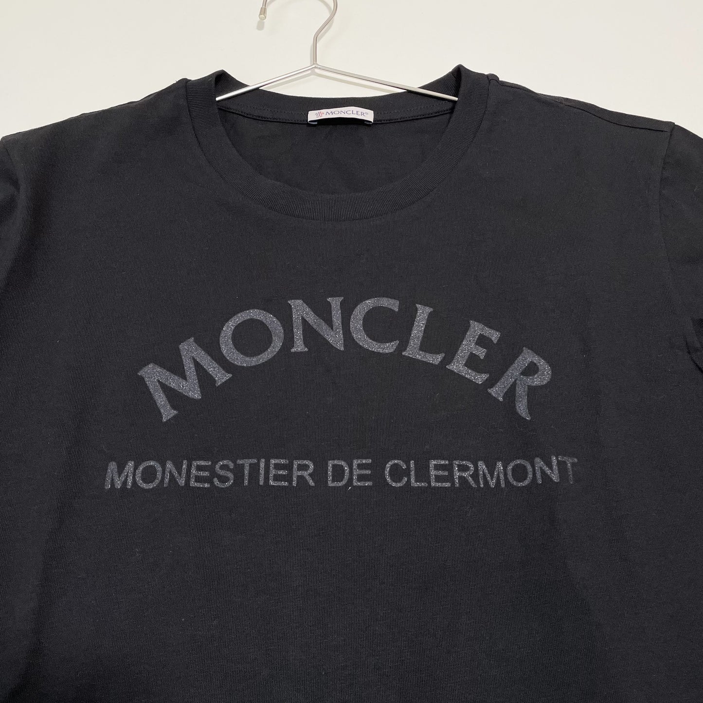MONCLER モンクレール Tシャツ 長袖 カットソー プリント クルーネック レディース ブラック シンプル 新品未使用