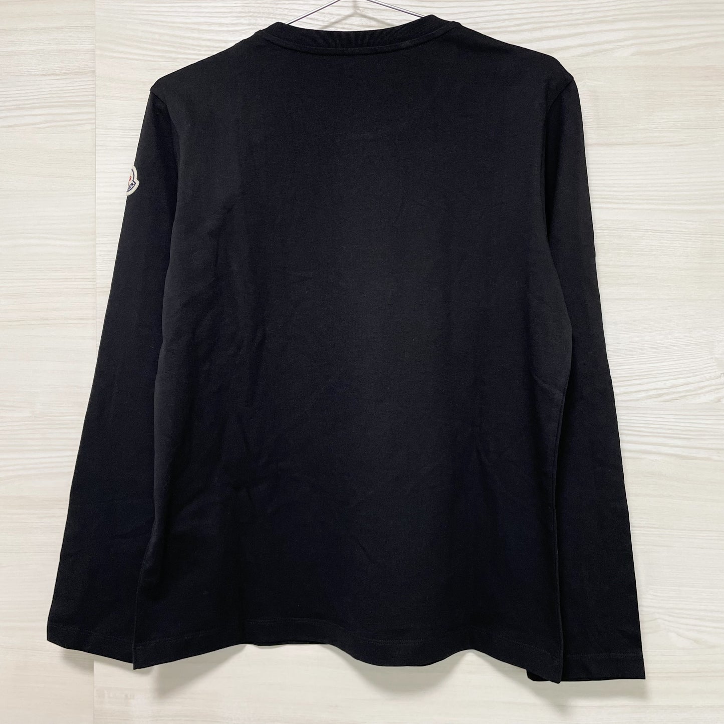 MONCLER モンクレール Tシャツ 長袖 カットソー プリント クルーネック レディース ブラック シンプル 新品未使用