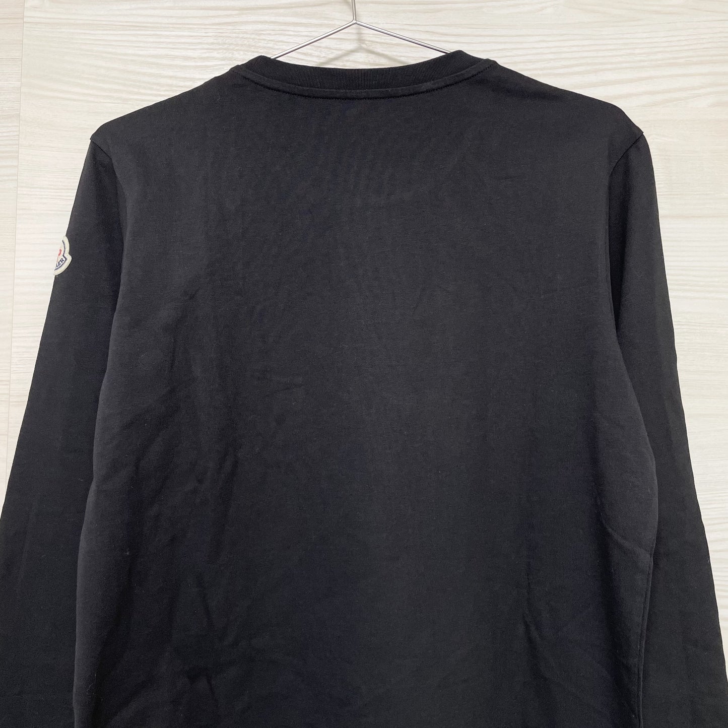 MONCLER モンクレール Tシャツ 長袖 カットソー プリント クルーネック レディース ブラック シンプル 新品未使用