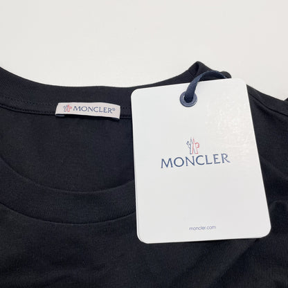 MONCLER モンクレール Tシャツ 長袖 カットソー プリント クルーネック レディース ブラック シンプル 新品未使用