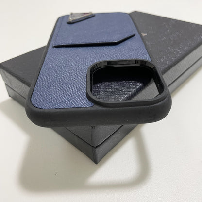 PRADA プラダ iPhone14 Pro Max ケース スマホケース ロゴ ネイビー 紺 シンプル サフィアーノ 新品未使用