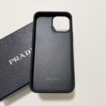 PRADA プラダ iPhone13 mini ケース スマホケース ロゴ NERO 黒 シンプル サフィアーノ 新品未使用