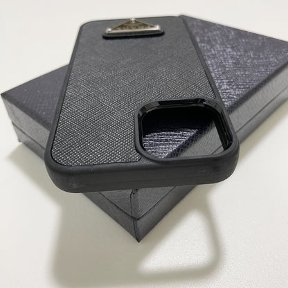PRADA プラダ iPhone13 mini ケース スマホケース ロゴ NERO 黒 シンプル サフィアーノ 新品未使用