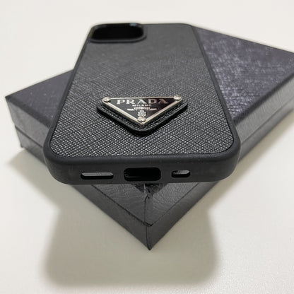 PRADA プラダ iPhone13 mini ケース スマホケース ロゴ NERO 黒 シンプル サフィアーノ 新品未使用