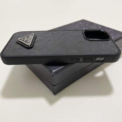 PRADA プラダ iPhone13 mini ケース スマホケース ロゴ NERO 黒 シンプル サフィアーノ 新品未使用