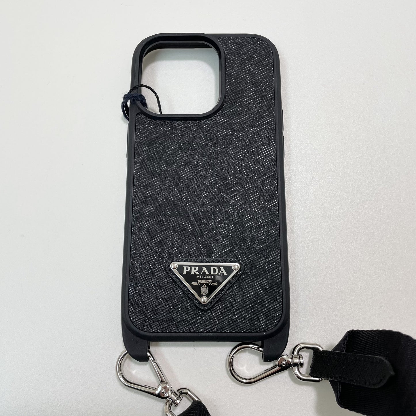 PRADA プラダ iPhone 14 Pro ケース スマホケース ショルダー ストラップ シンプル レディース 黒 新品未使用