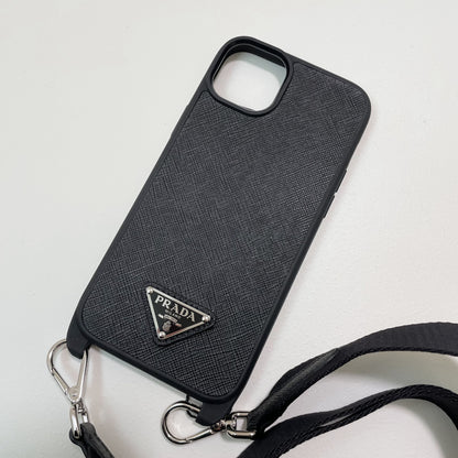 PRADA プラダ iPhone14 Plus ケース スマホケース ショルダー ストラップ シンプル 黒 ブラック 新品未使用