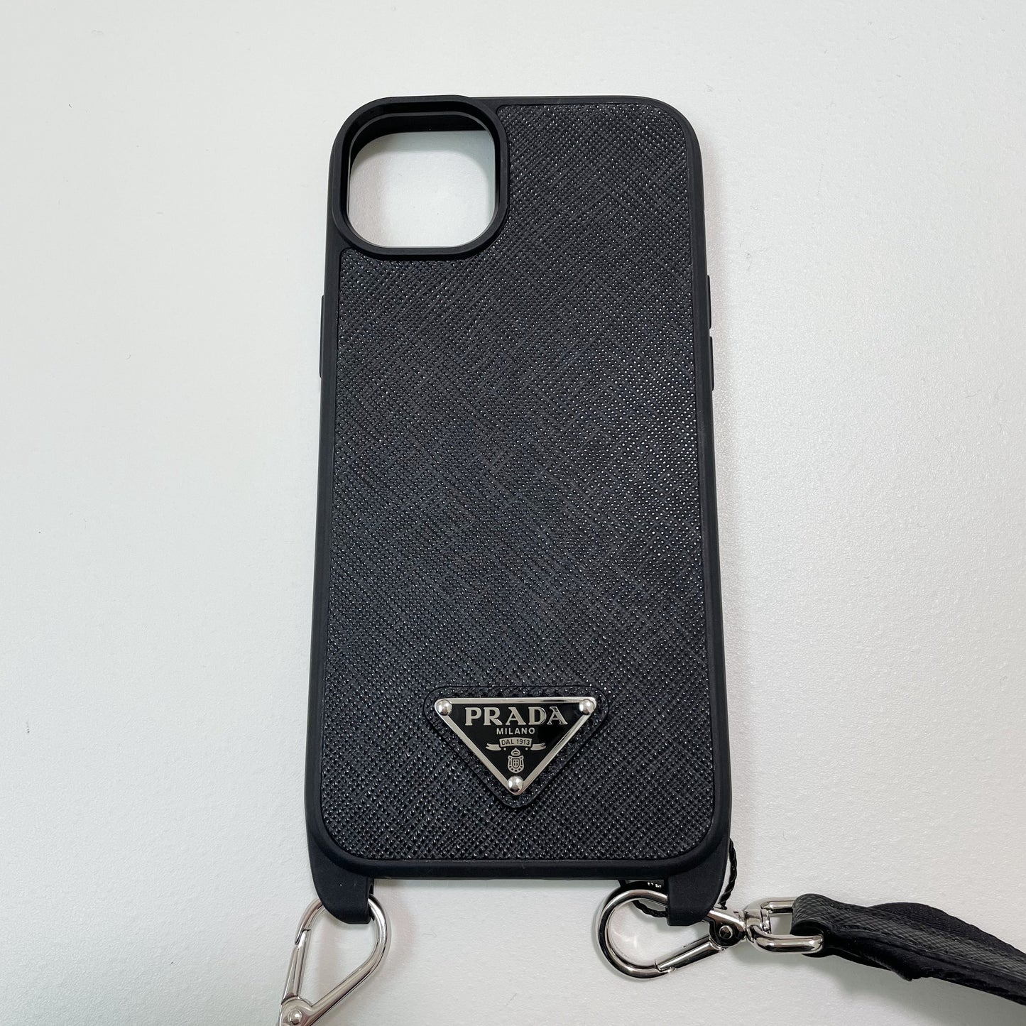 PRADA プラダ iPhone14 Plus ケース スマホケース ショルダー ストラップ シンプル 黒 ブラック 新品未使用