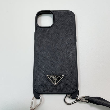 PRADA プラダ iPhone14 Plus ケース スマホケース ショルダー ストラップ シンプル 黒 ブラック 新品未使用