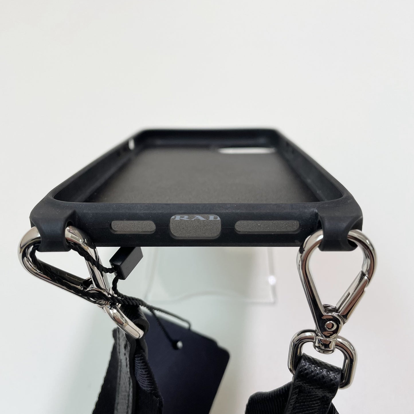 PRADA プラダ iPhone14 Plus ケース スマホケース ショルダー ストラップ シンプル 黒 ブラック 新品未使用