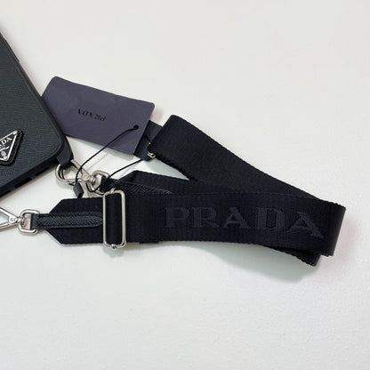 PRADA プラダ iPhone14 Plus ケース スマホケース ショルダー ストラップ シンプル 黒 ブラック 新品未使用