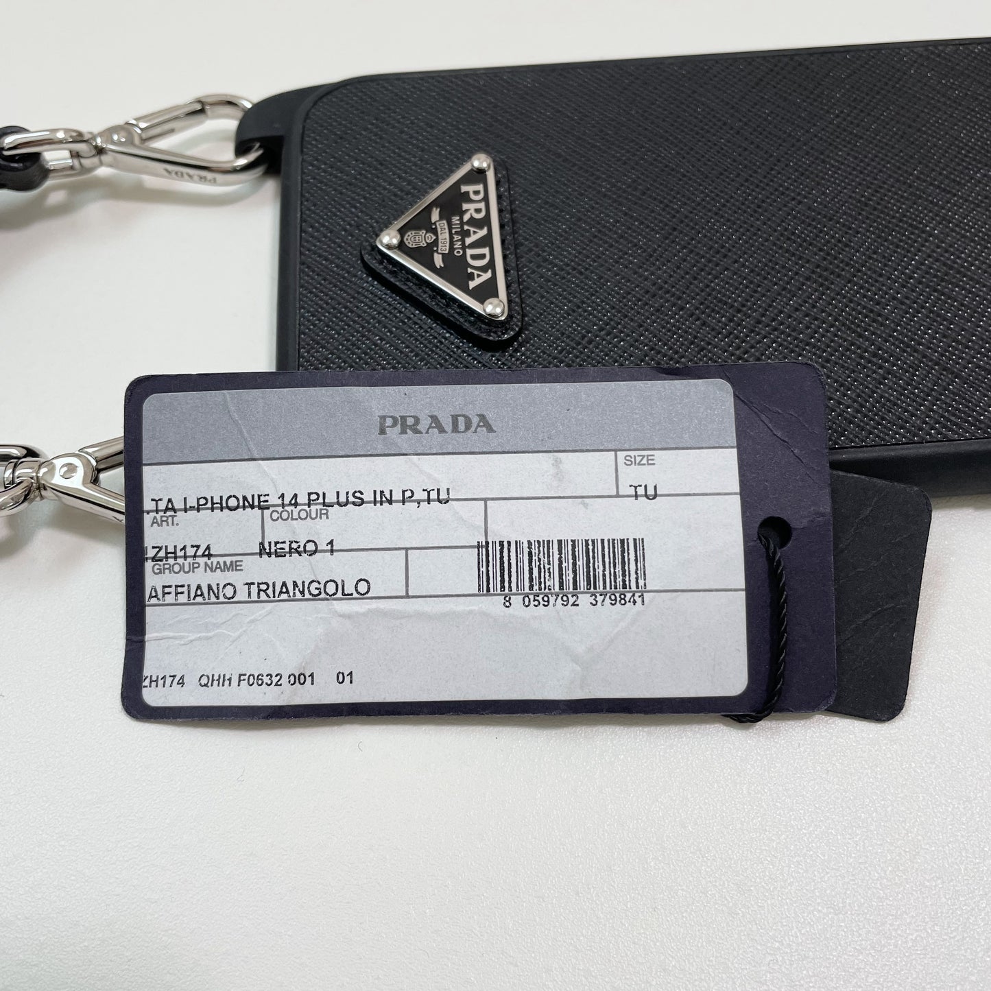 PRADA プラダ iPhone14 Plus ケース スマホケース ショルダー ストラップ シンプル 黒 ブラック 新品未使用