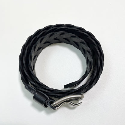 LOEWE  ロエベ ベルト 編み込み メンズ 男性 レディース 女性 ロゴ バックル ブランド 黒 ブラック 新品未使用