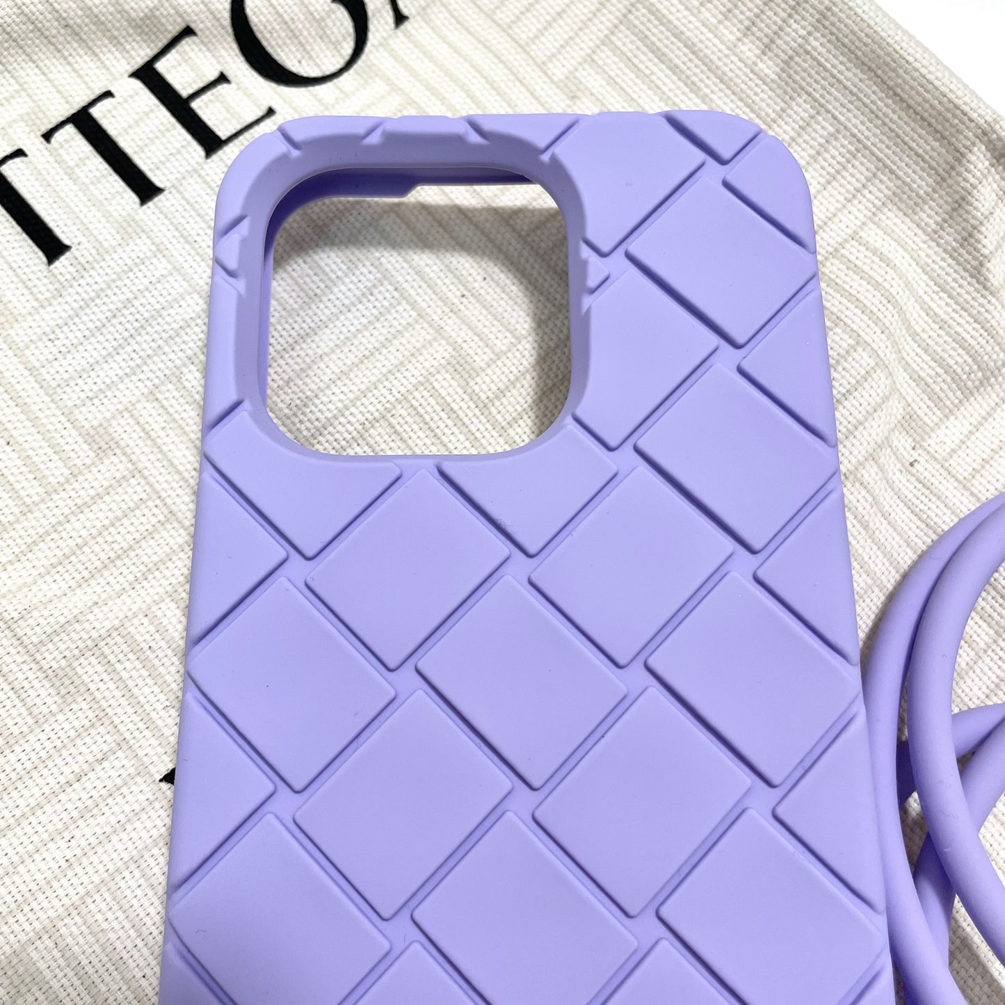 BOTTEGA VENETA ボッテガヴェネタ iPhone14 Pro ケース スマホケース パープル アイフォン 新品未使用