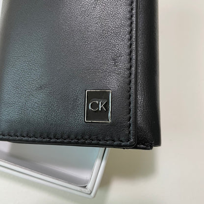 Calvin Klein カルバンクライン 財布 ウォレット コンパクト ミニ カードケース シンプル 三つ折り メンズ ブラック