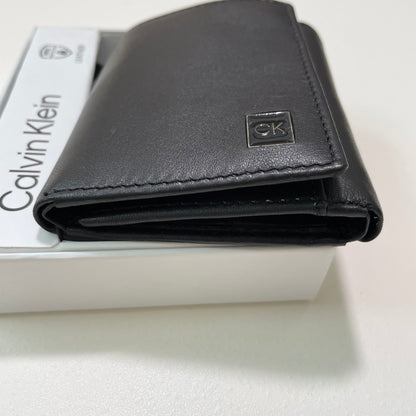 Calvin Klein カルバンクライン 財布 ウォレット コンパクト ミニ カードケース シンプル 三つ折り メンズ ブラック
