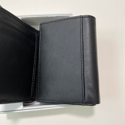 Calvin Klein カルバンクライン 財布 ウォレット コンパクト ミニ カードケース シンプル 三つ折り メンズ ブラック